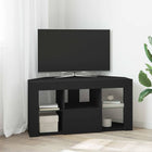Corner LED TV Cabinet Black 100 x 40 x 50 cm Engineered Wood