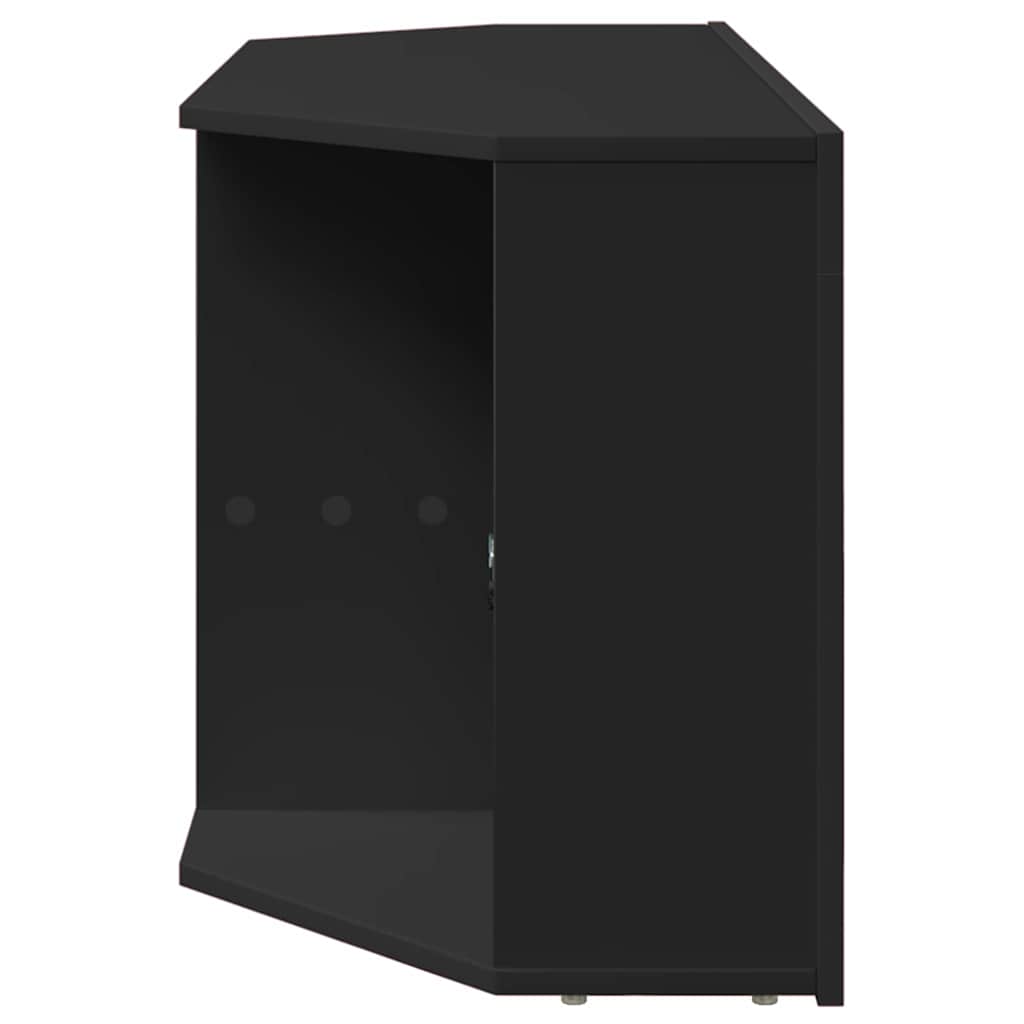 Hoek LED TV Kast Zwart 101 x 40 x 50 cm Bewerkt hout