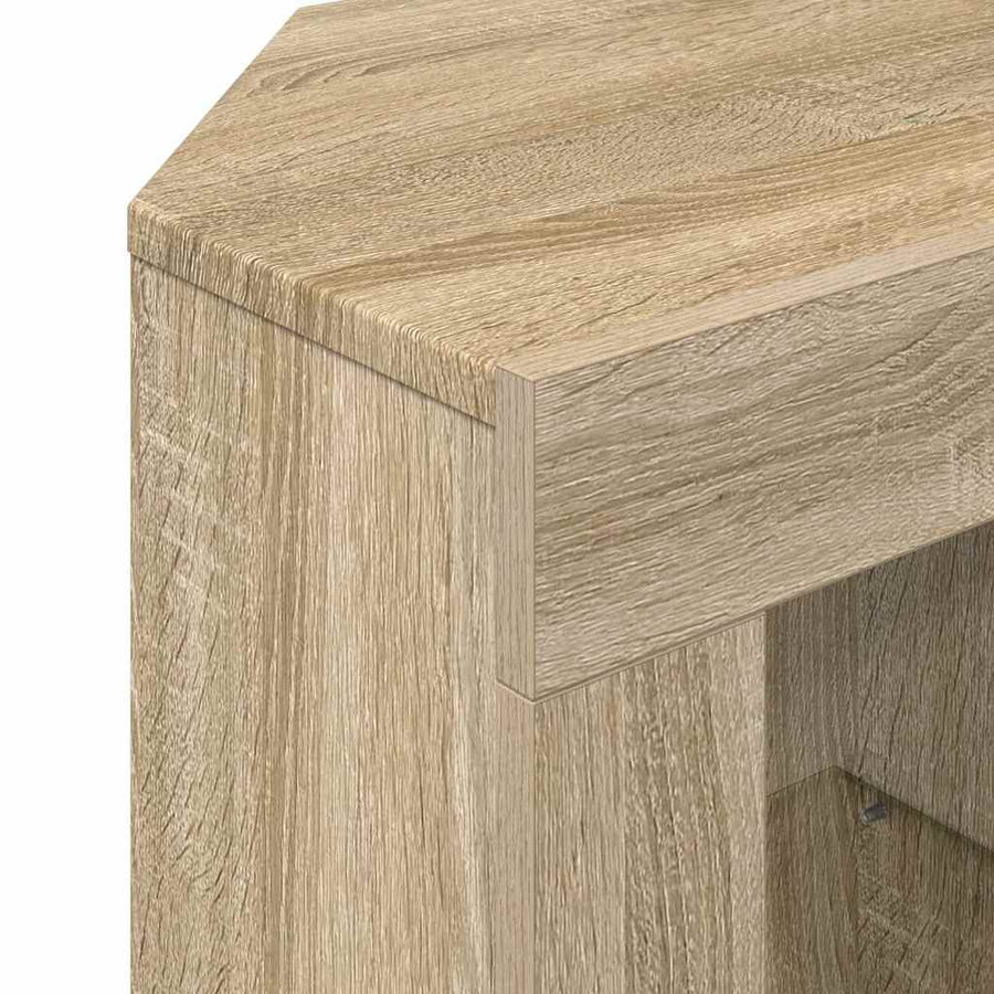 Hoek LED TV Kast Sonoma Eiken 102 x 40 x 50 cm Bewerkt hout