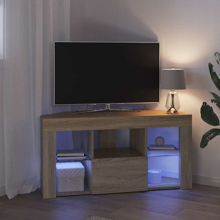 Hoek LED TV Kast Sonoma Eiken 102 x 40 x 50 cm Bewerkt hout