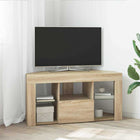 Corner LED TV Cabinet Sonoma Oak 100 x 40 x 50 cm Engineered Wood
