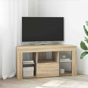 Corner LED TV Cabinet Sonoma Oak 100 x 40 x 50 cm Engineered Wood