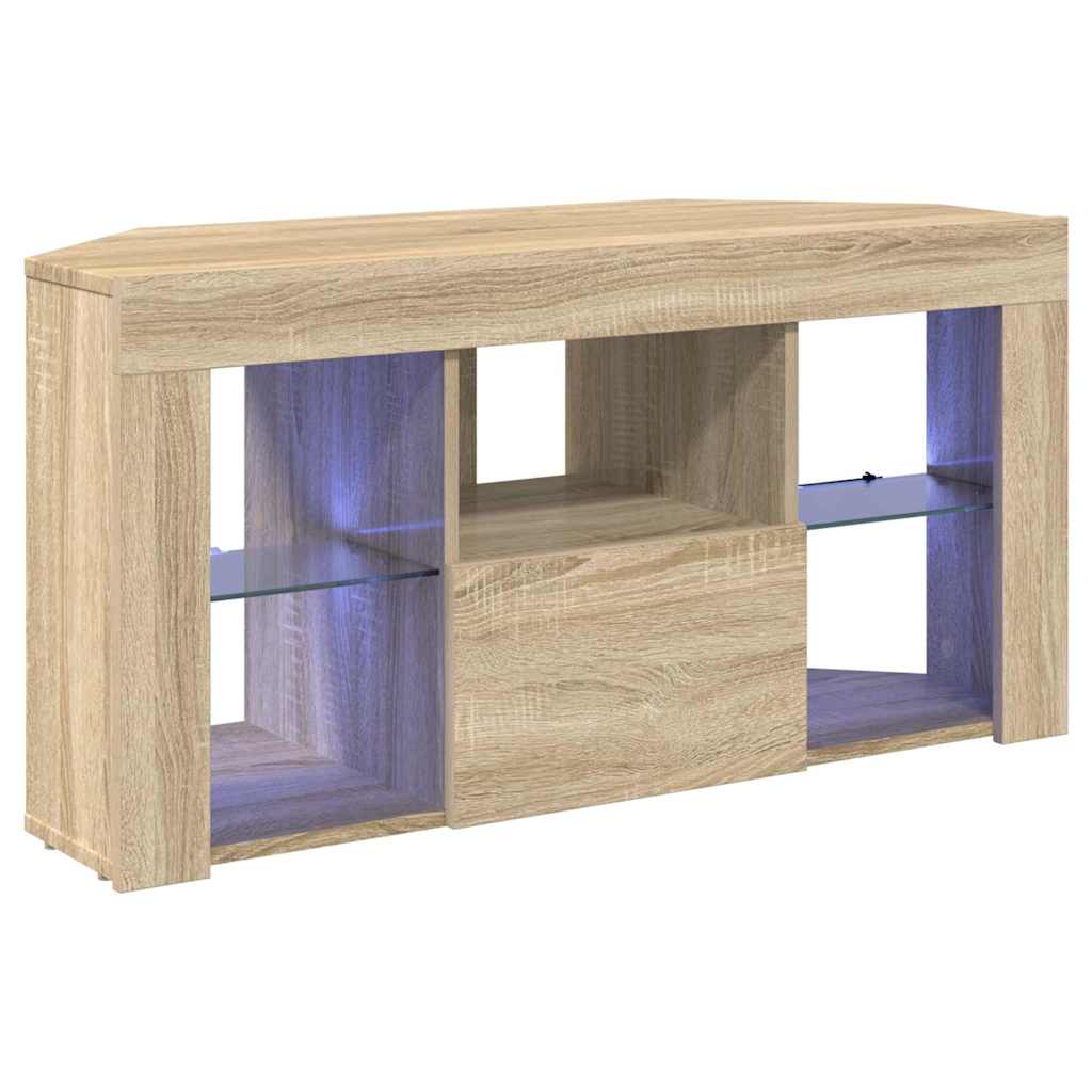 Hoek LED TV Kast Sonoma Eiken 102 x 40 x 50 cm Bewerkt hout