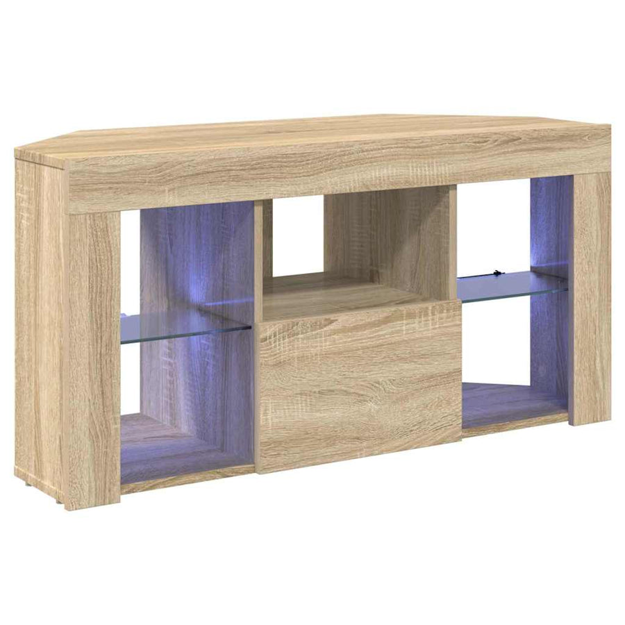 Hoek LED TV Kast Sonoma Eiken 102 x 40 x 50 cm Bewerkt hout