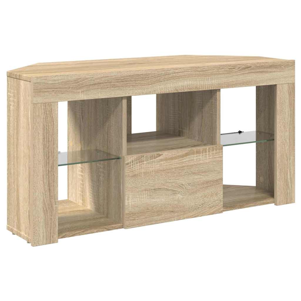 Hoek LED TV Kast Sonoma Eiken 102 x 40 x 50 cm Bewerkt hout