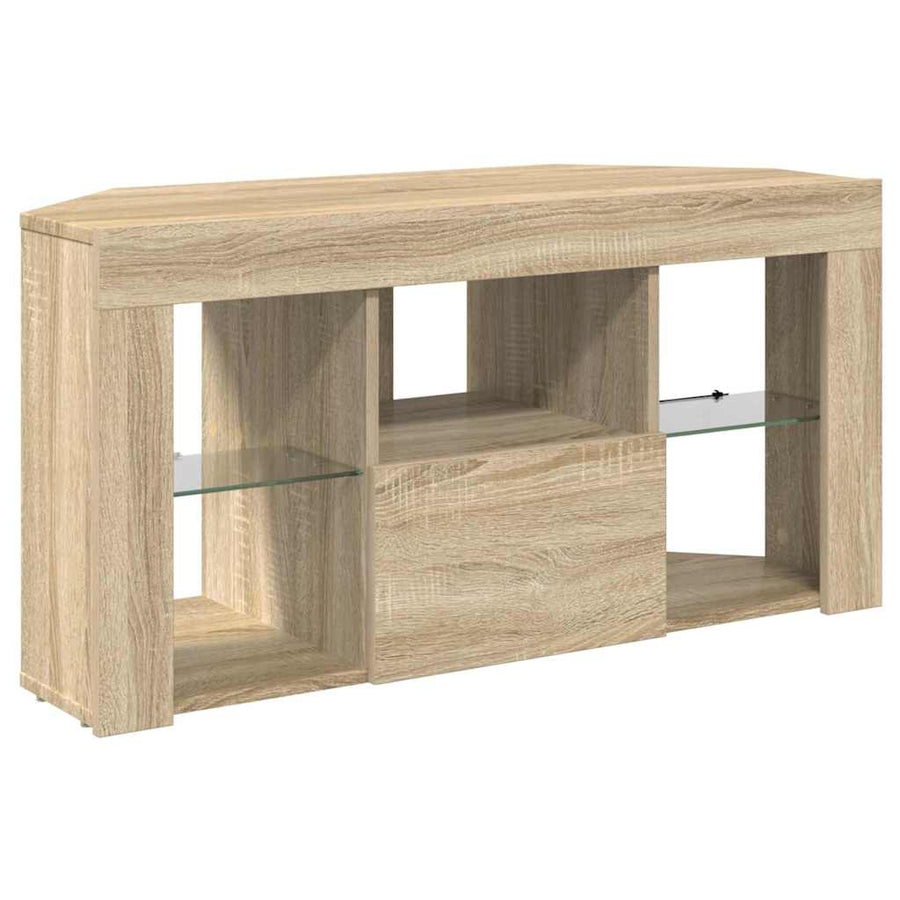 Hoek LED TV Kast Sonoma Eiken 102 x 40 x 50 cm Bewerkt hout