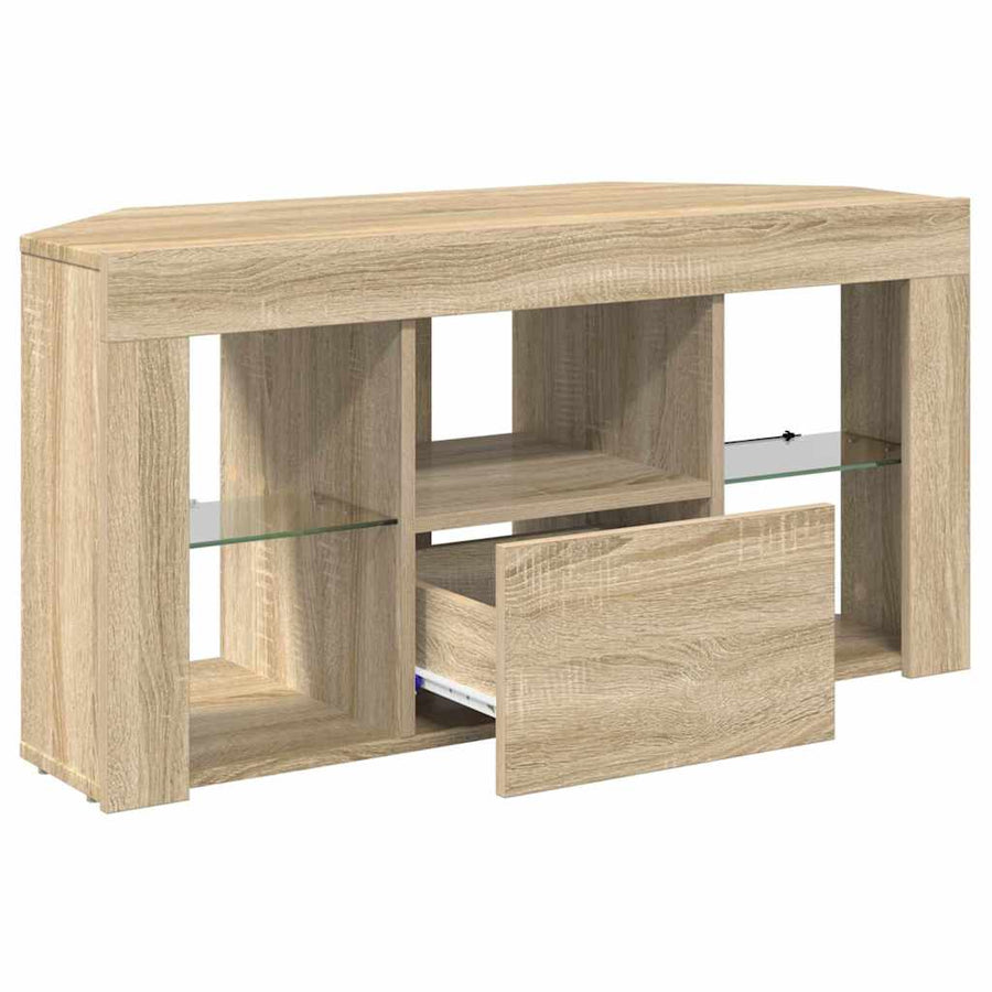 Hoek LED TV Kast Sonoma Eiken 102 x 40 x 50 cm Bewerkt hout