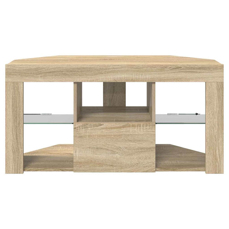 Hoek LED TV Kast Sonoma Eiken 102 x 40 x 50 cm Bewerkt hout