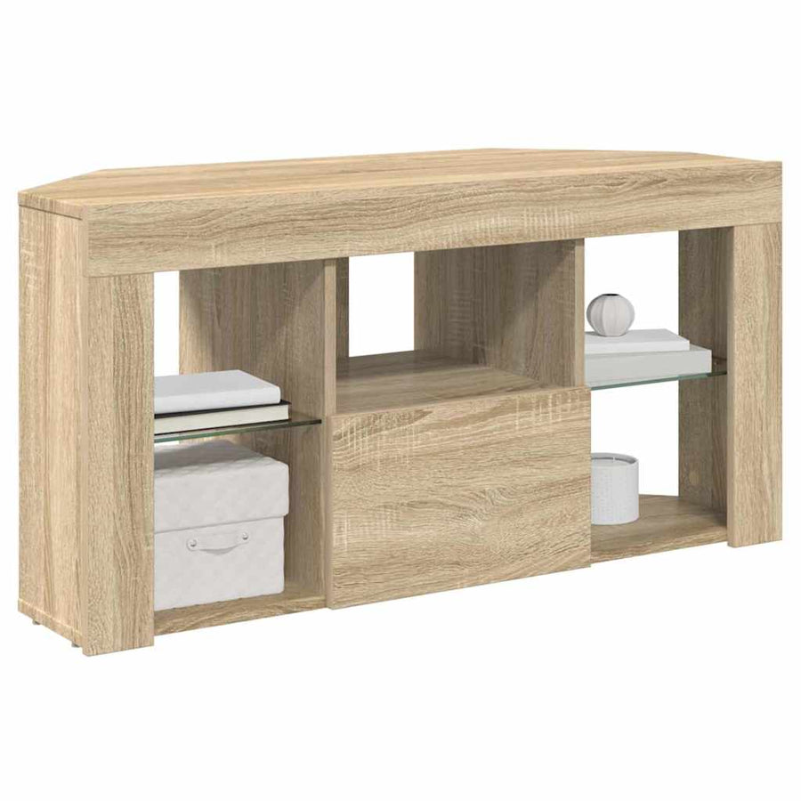 Hoek LED TV Kast Sonoma Eiken 102 x 40 x 50 cm Bewerkt hout