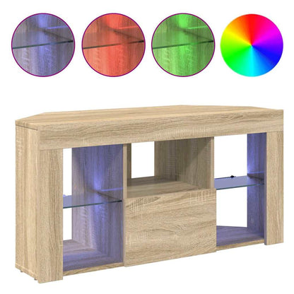 Hoek LED TV Kast Sonoma Eiken 102 x 40 x 50 cm Bewerkt hout