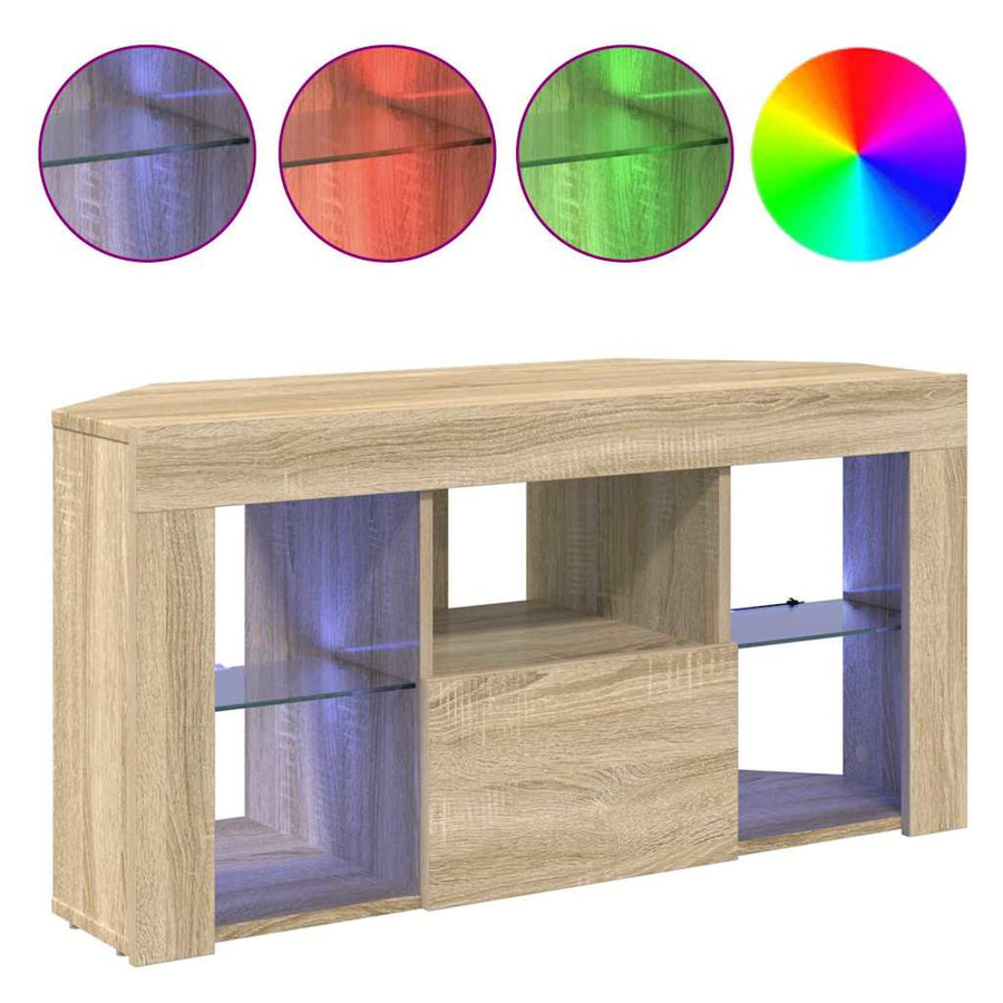 Hoek LED TV Kast Sonoma Eiken 102 x 40 x 50 cm Bewerkt hout