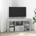 Hoek TV meubel 100x40x50 cm beton grijs bewerkt hout