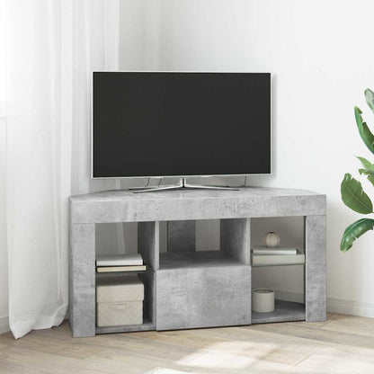 Hoek LED TV Kast 100 x 40 x 50 cm Beton Grijs Bewerkt hout