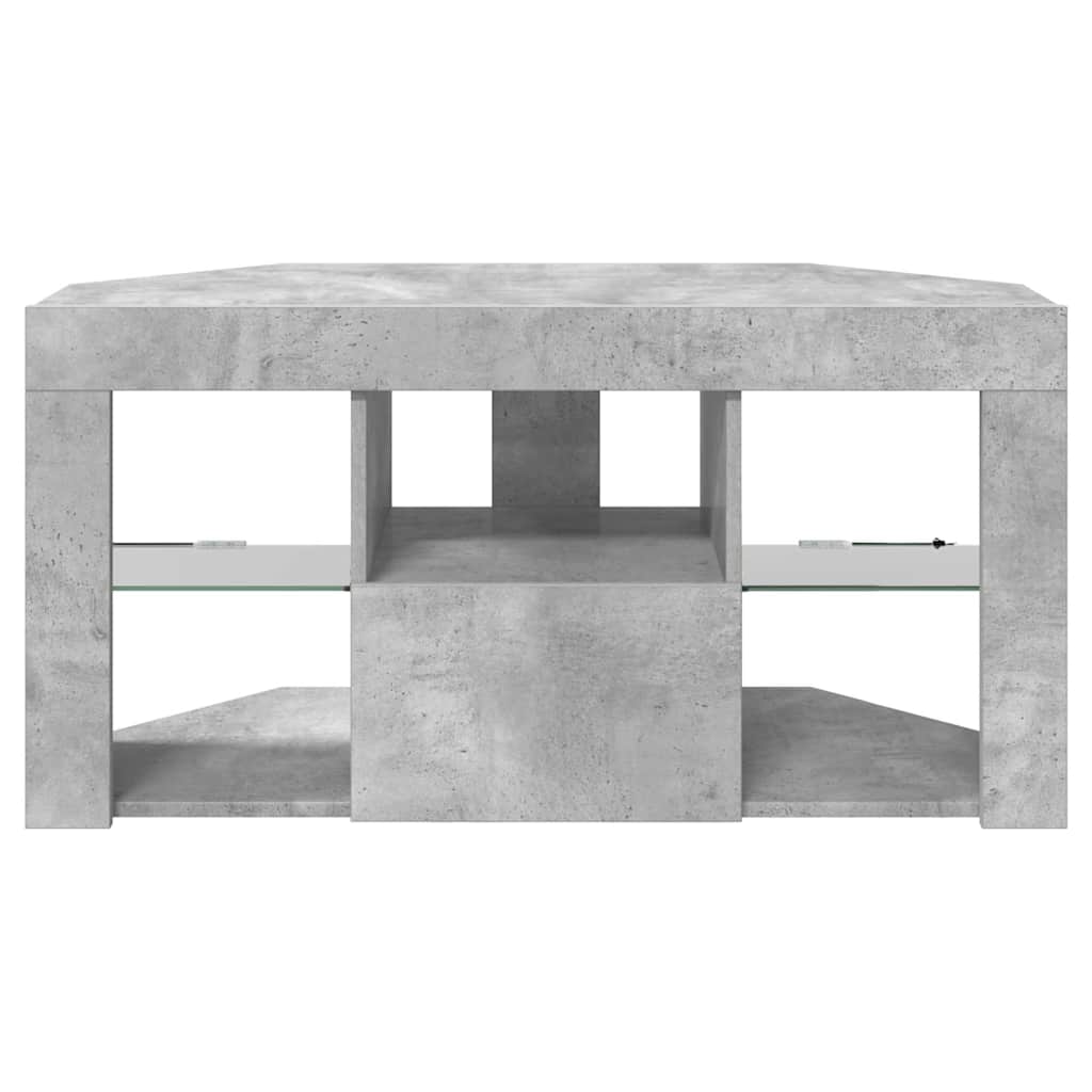 Hoek LED TV Kast 100 x 40 x 50 cm Beton Grijs Bewerkt hout