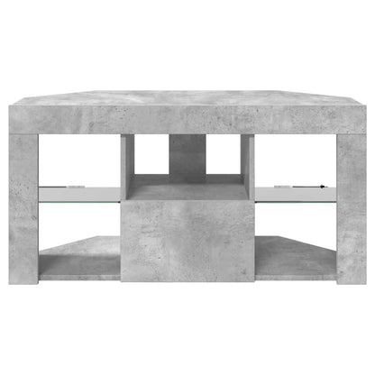 Hoek LED TV Kast 100 x 40 x 50 cm Beton Grijs Bewerkt hout