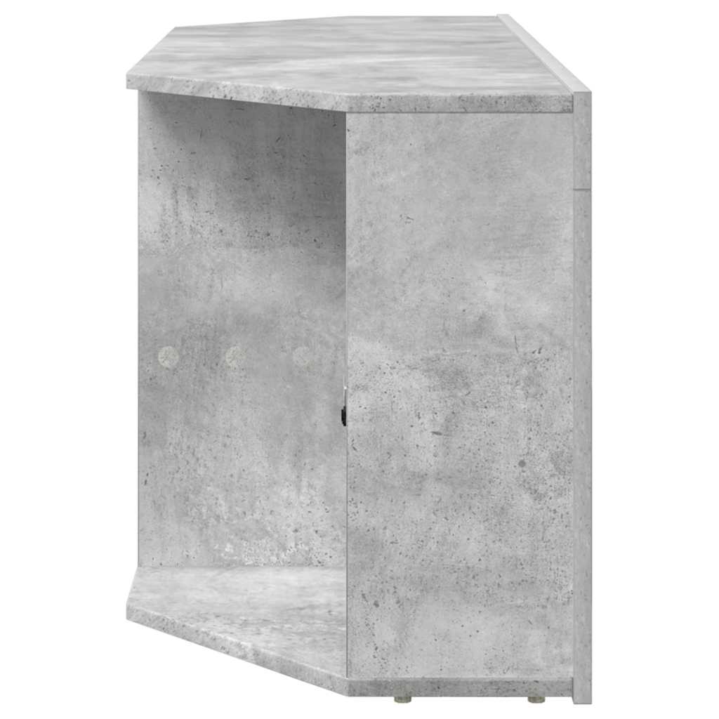 Hoek LED TV Kast 100 x 40 x 50 cm Beton Grijs Bewerkt hout