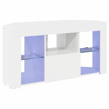 Hoek LED TV Kast Hoogglans Wit 104 x 40 x 50 cm Bewerkt hout
