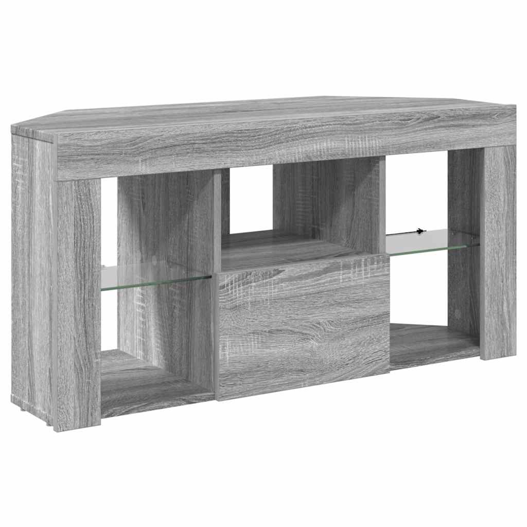 Hoek LED TV Kast 100 x 40 x 50 cm Grijs Sonoma Bewerkt hout