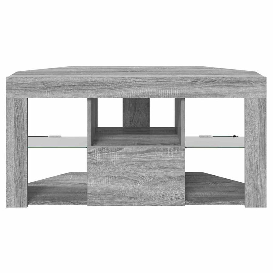 Hoek LED TV Kast 100 x 40 x 50 cm Grijs Sonoma Bewerkt hout