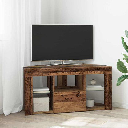 Hoek LED TV Kast 100 x 40 x 50 cm Oudhout Bewerkt hout