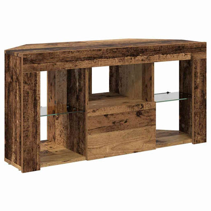 Hoek LED TV Kast 100 x 40 x 50 cm Oudhout Bewerkt hout