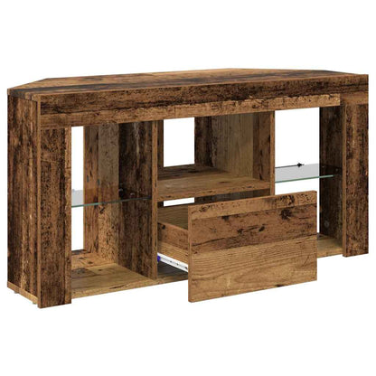 Hoek LED TV Kast 100 x 40 x 50 cm Oudhout Bewerkt hout