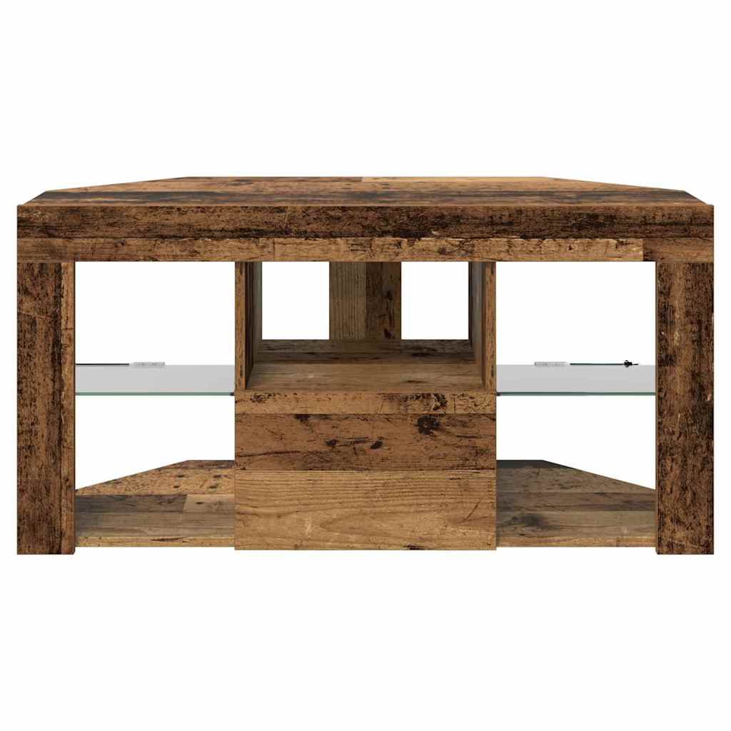 Hoek LED TV Kast 100 x 40 x 50 cm Oudhout Bewerkt hout