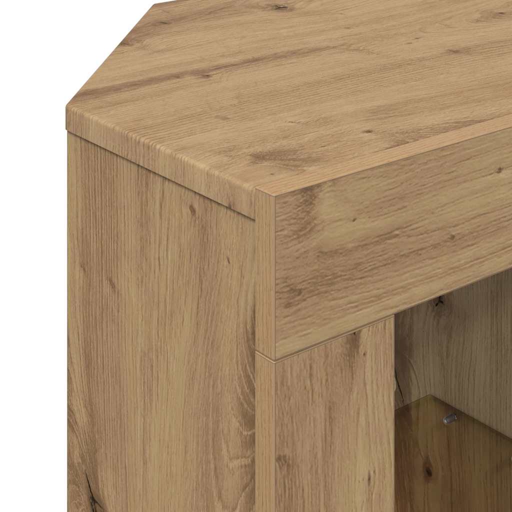 Hoek LED TV Kast Artisan Eiken 108 x 40 x 50 cm Bewerkt hout