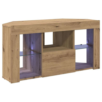 Hoek LED TV Kast Artisan Eiken 108 x 40 x 50 cm Bewerkt hout