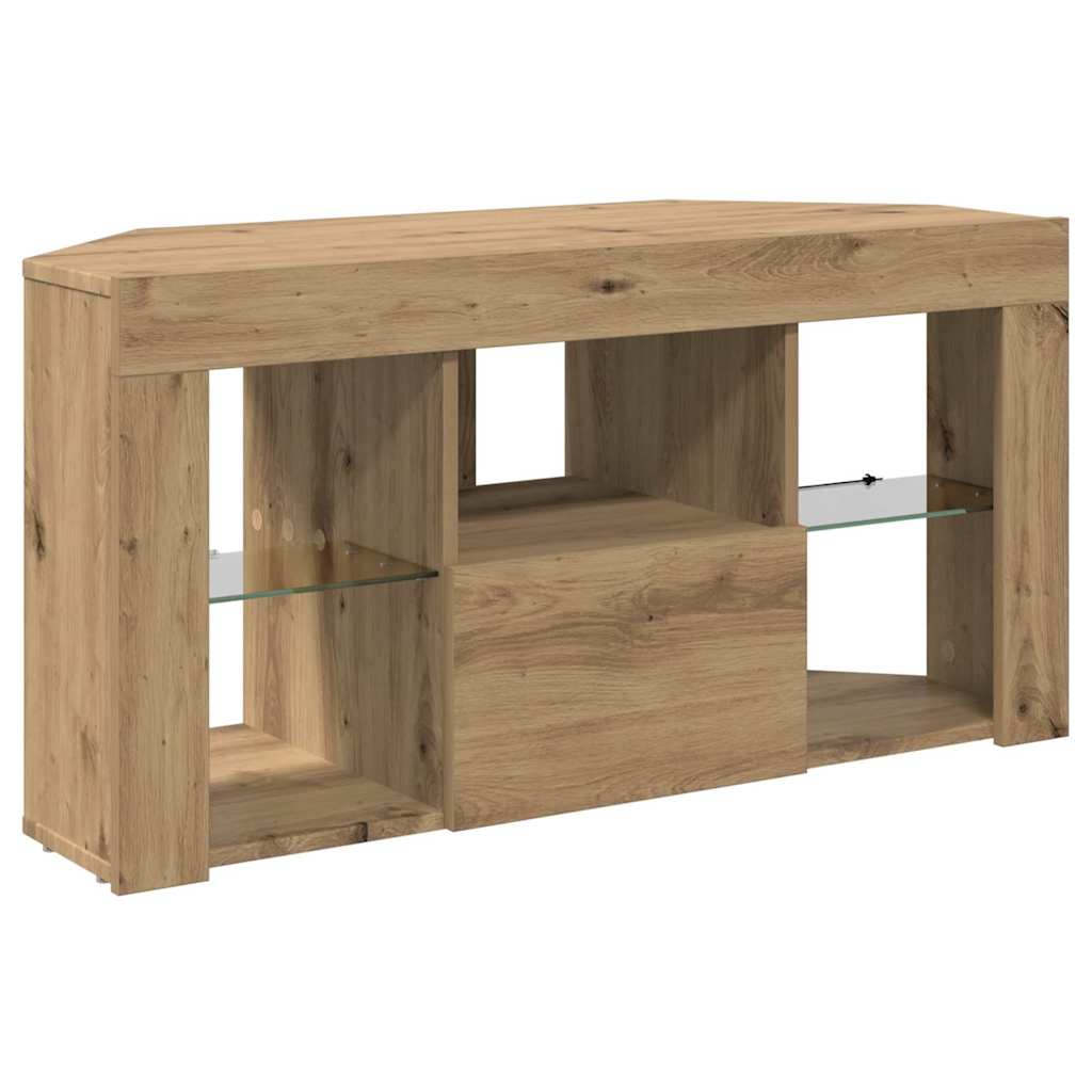 Hoek LED TV Kast Artisan Eiken 108 x 40 x 50 cm Bewerkt hout