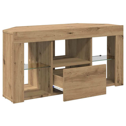 Hoek LED TV Kast Artisan Eiken 108 x 40 x 50 cm Bewerkt hout