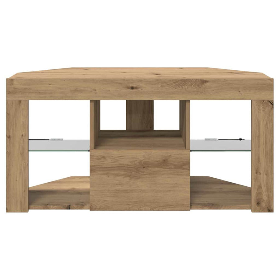Hoek LED TV Kast Artisan Eiken 108 x 40 x 50 cm Bewerkt hout