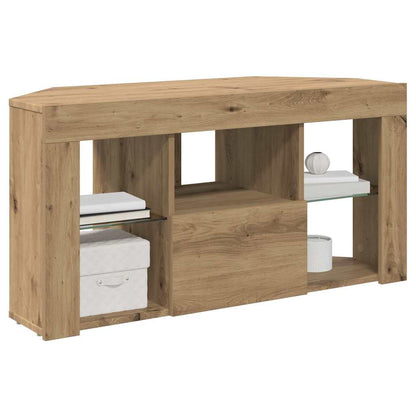 Hoek LED TV Kast Artisan Eiken 108 x 40 x 50 cm Bewerkt hout