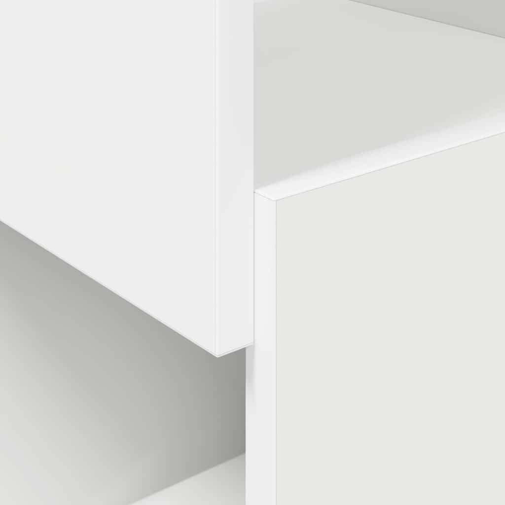 Hoekkast Wit 25,5x25x102cm Bewerkt hout