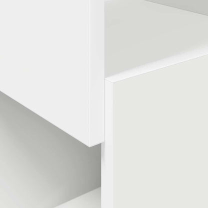 Hoekkast Wit 25,5x25x102cm Bewerkt hout
