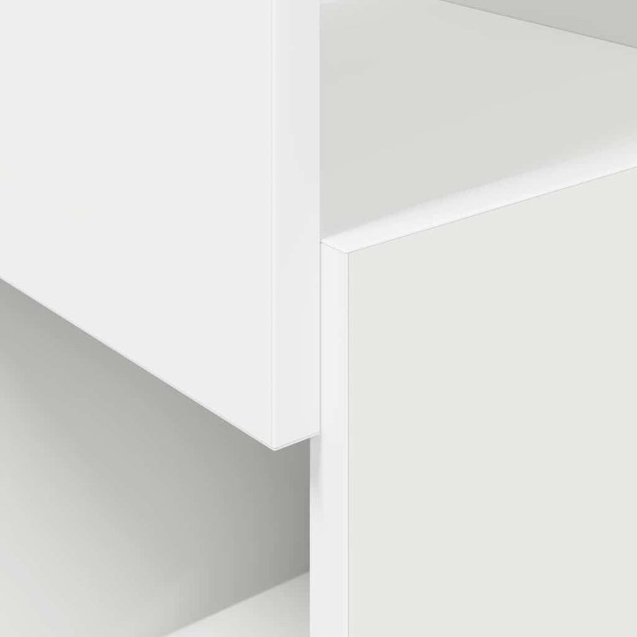 Hoekkast Wit 25,5x25x102cm Bewerkt hout