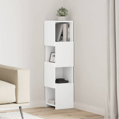 Hoekkast Wit 25,5x25x102cm Bewerkt hout