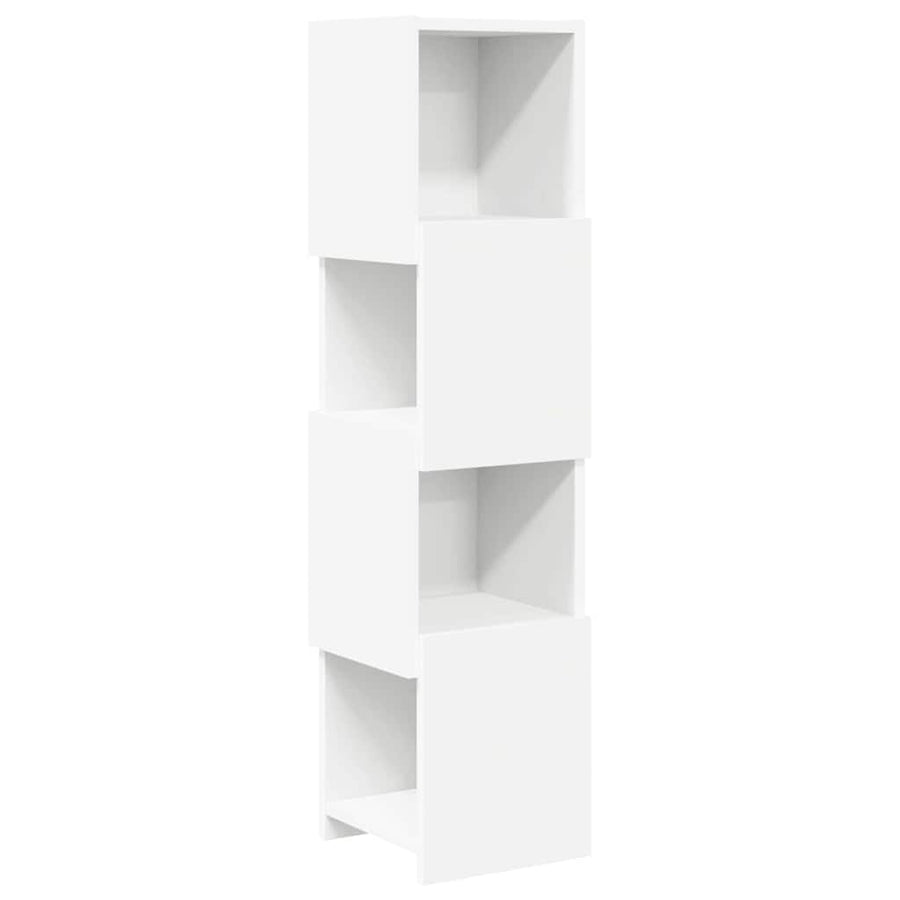 Hoekkast Wit 25,5x25x102cm Bewerkt hout