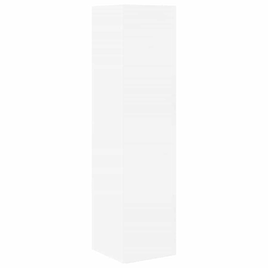 Hoekkast Wit 25,5x25x102cm Bewerkt hout