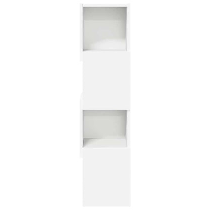 Hoekkast Wit 25,5x25x102cm Bewerkt hout