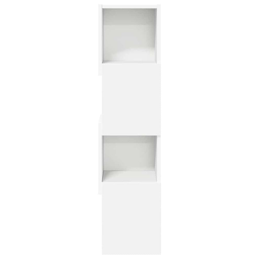 Hoekkast Wit 25,5x25x102cm Bewerkt hout