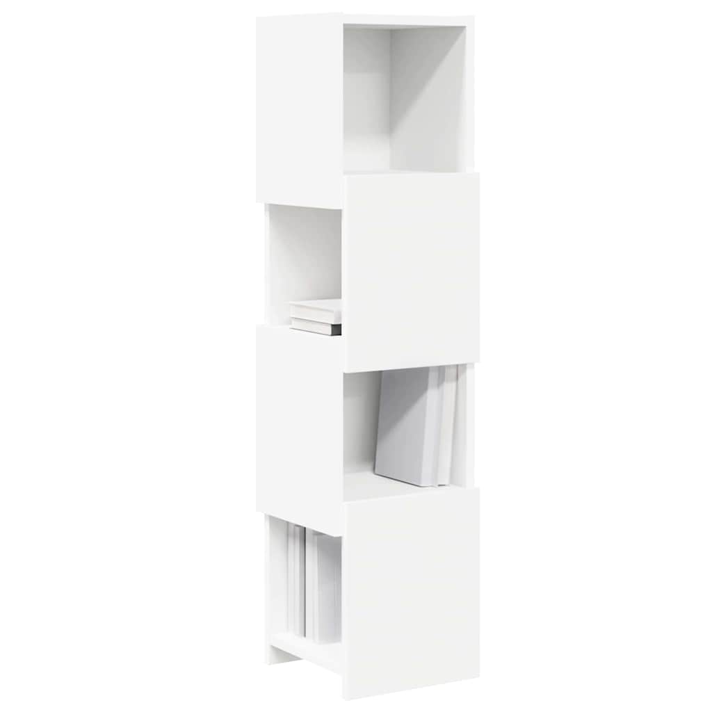 Hoekkast Wit 25,5x25x102cm Bewerkt hout