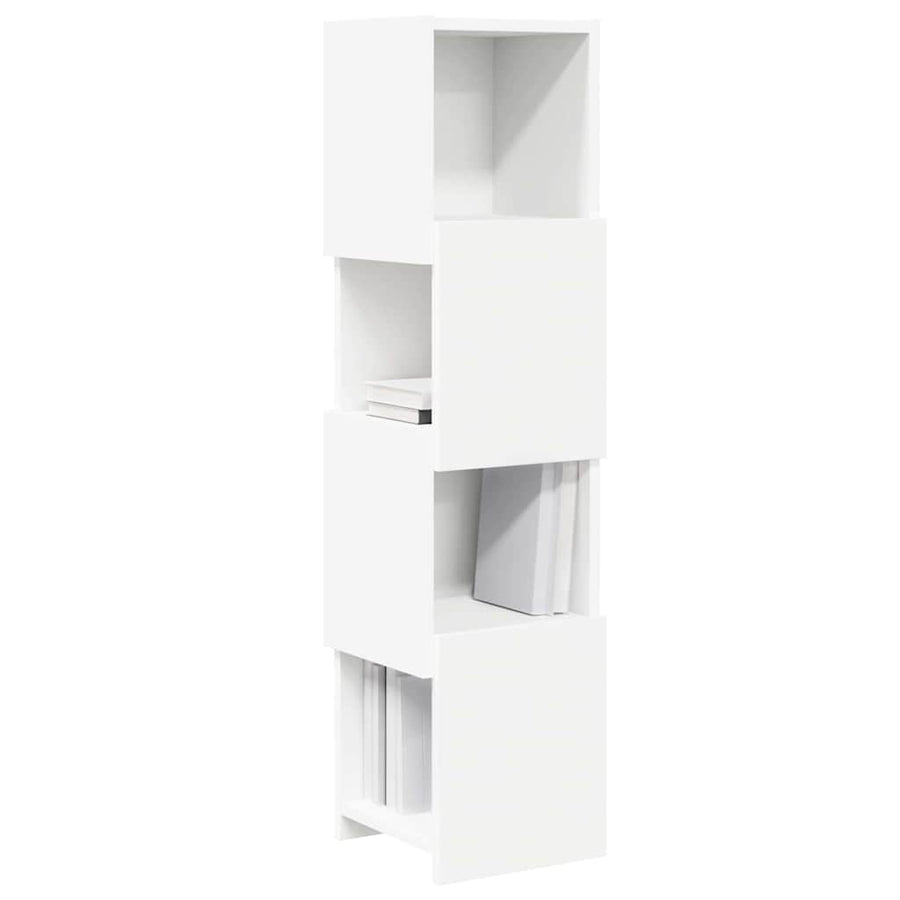 Hoekkast Wit 25,5x25x102cm Bewerkt hout
