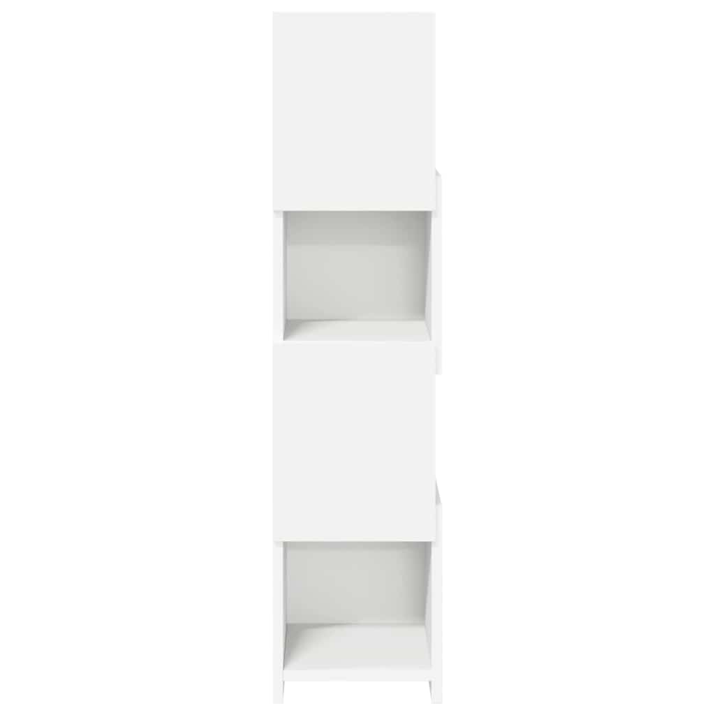 Hoekkast Wit 25,5x25x102cm Bewerkt hout