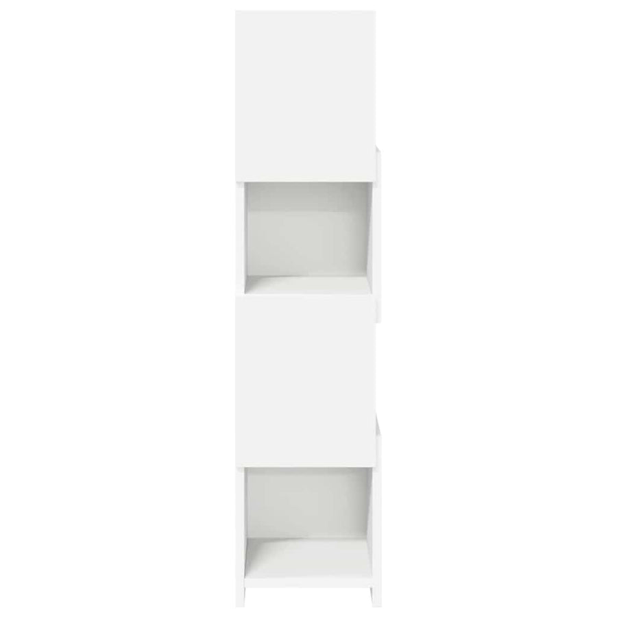 Hoekkast Wit 25,5x25x102cm Bewerkt hout
