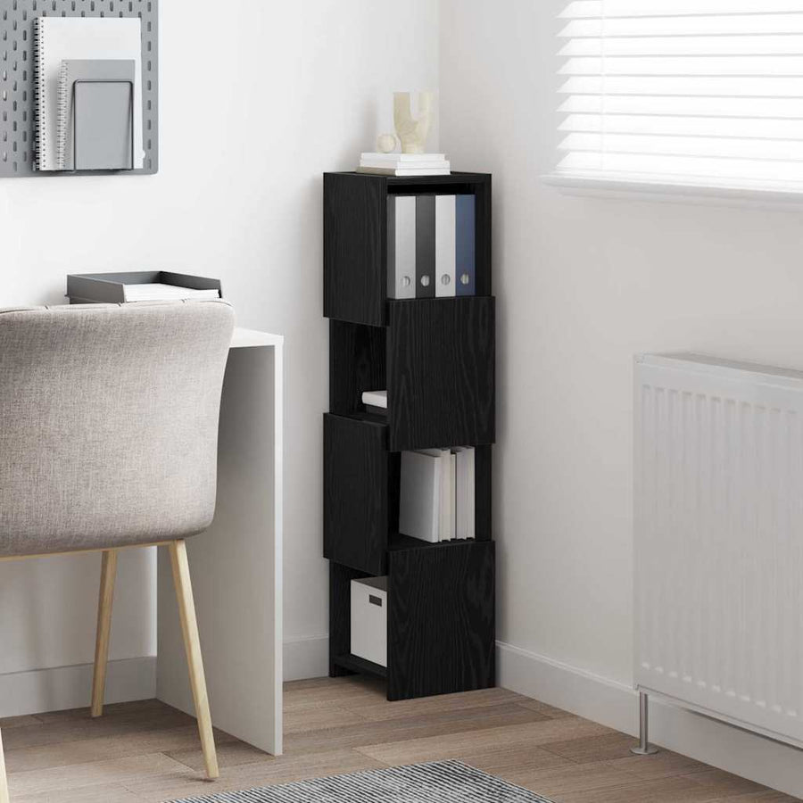 Hoekkast Wit 25,5x25x102cm Bewerkt hout