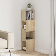 Hoekkast 25,5x25x102 cm bewerkt hout wit
