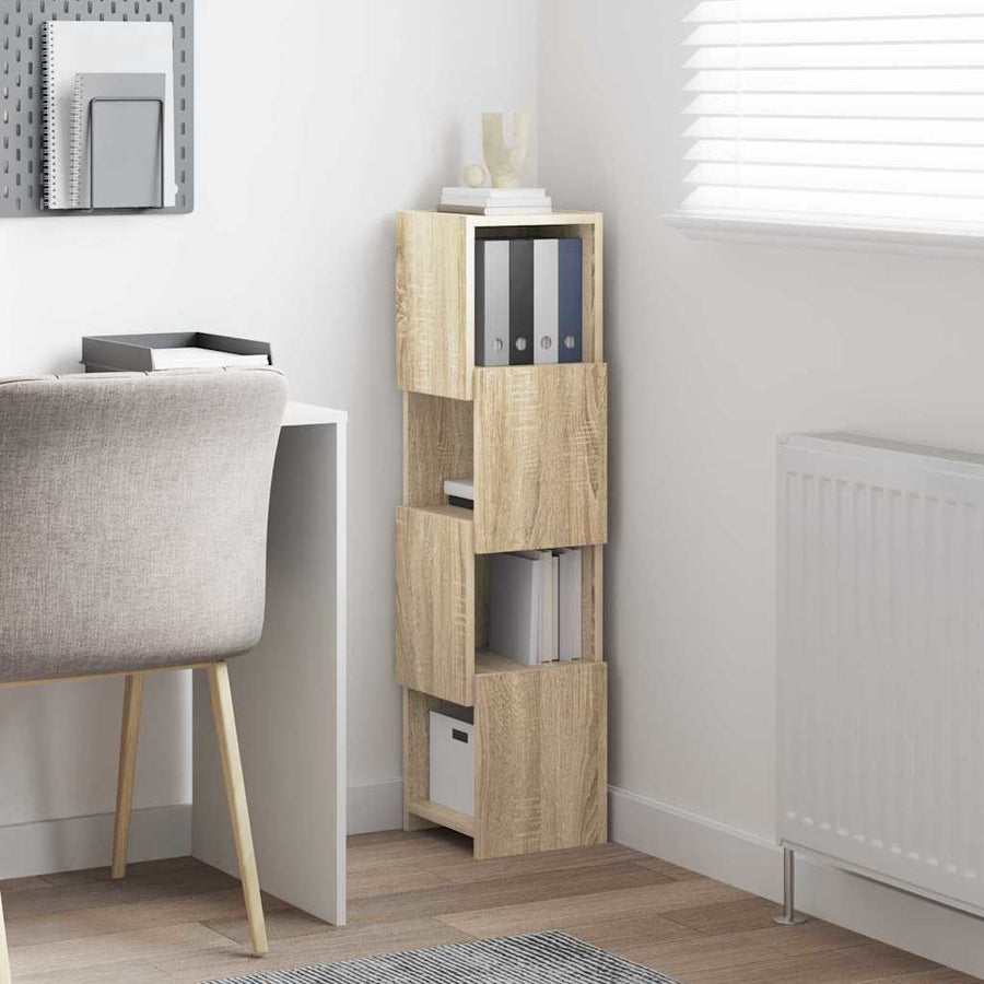Hoekkast Wit 25,5x25x102cm Bewerkt hout
