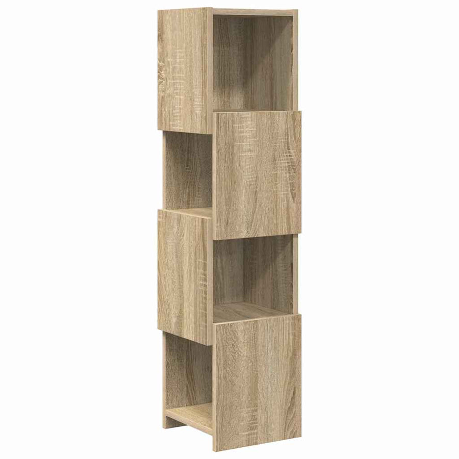 Hoekkast Wit 25,5x25x102cm Bewerkt hout