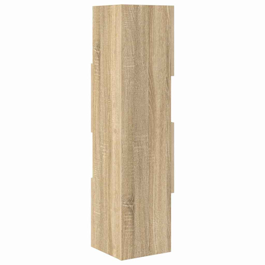 Hoekkast Wit 25,5x25x102cm Bewerkt hout